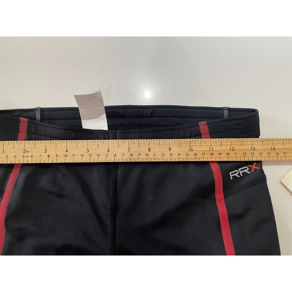 NEW NWT Running Room Capri tight Fit wear RRX Size XS Black red - Picture 9 of 9